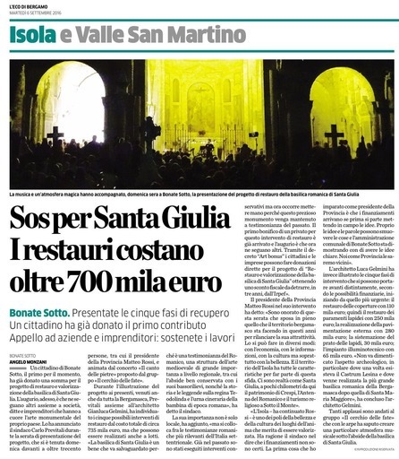 SOS per Santa Giulia