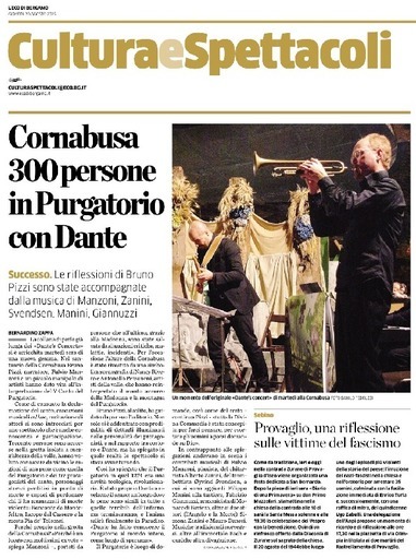 Cornabusa, 300 persone in purgatorio con Dante