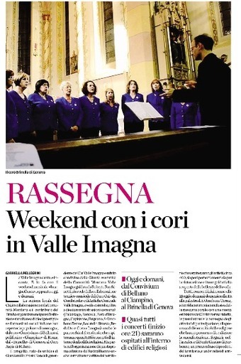 Weekend con i cori in Valle Imagna